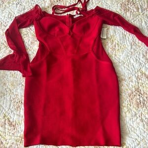 Red cocktail dress L NWT